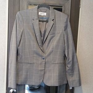 Calvin Klein Lightweight Gray Blazer Size 4